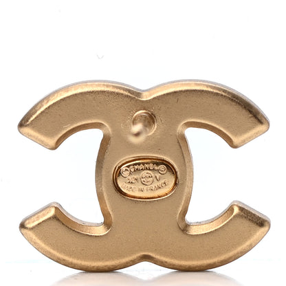 Chanel Crystal CC Earrings Gold 4 of 4