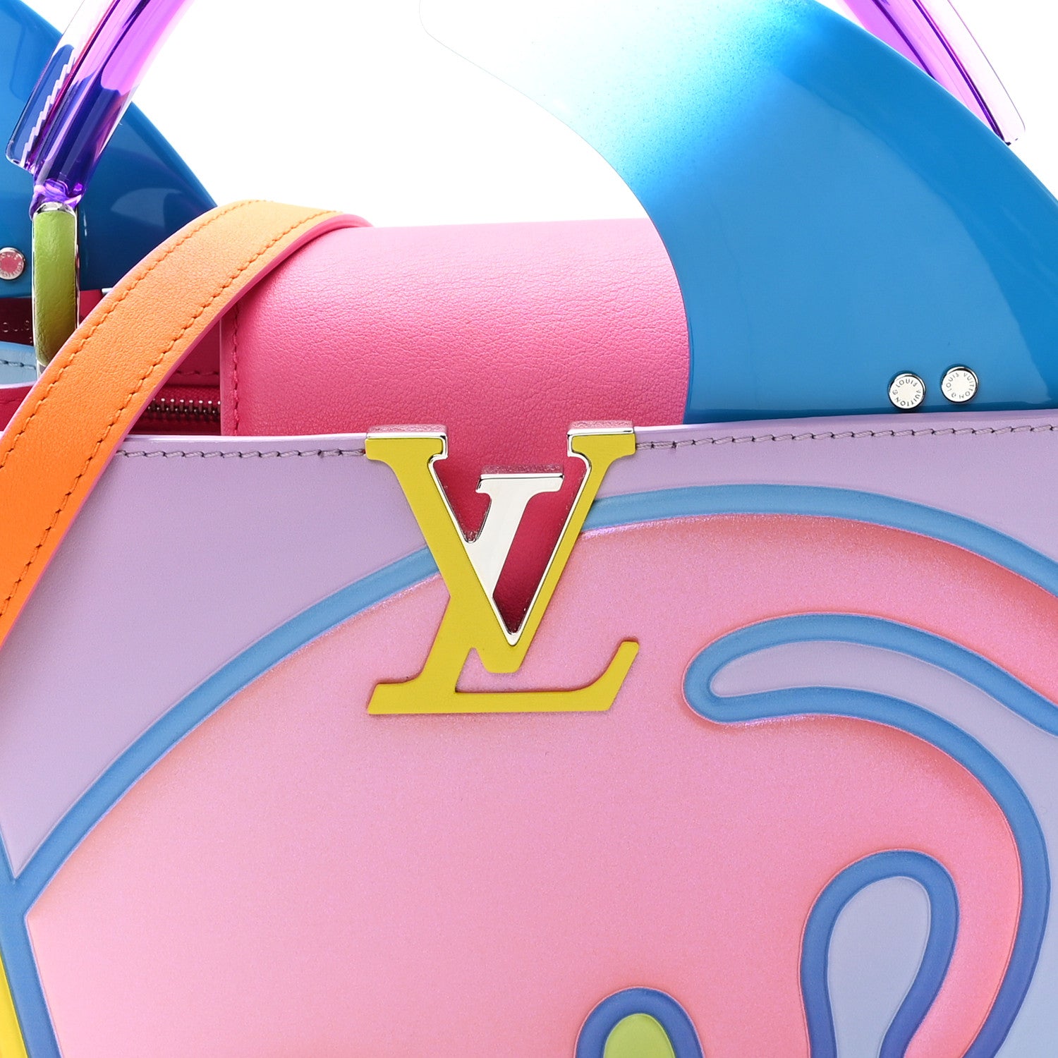 Louis Vuitton Calfskin Plexiglass ArtyCapucines PM Sam Falls Multicolor 8 of 10