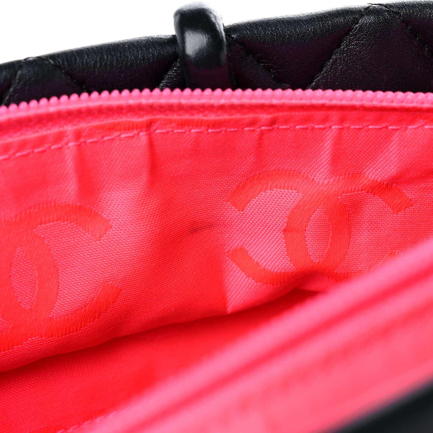 Calfskin Quilted Medium Cambon Tote Black