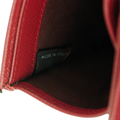Prada Saffiano Bi-Fold Wallet Red 7 of 7