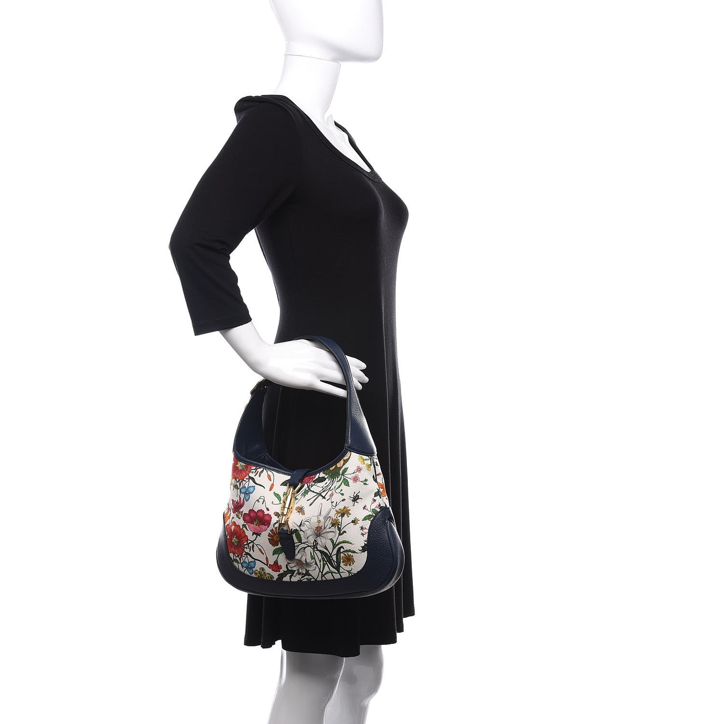 Canvas Flora Medium Jackie Hobo Blue Agata