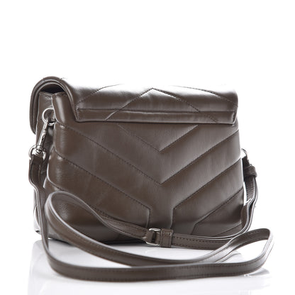 Saint Laurent Calfskin Y Quilted Monogram Toy Loulou Crossbody Bag Faggio 3 of 10