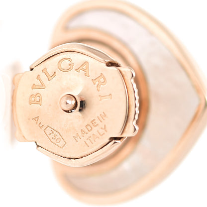 Bulgari 18K Rose Gold Mother of Pearl BVLGARI BVLGARI Cuore Stud Earrings 5 of 7