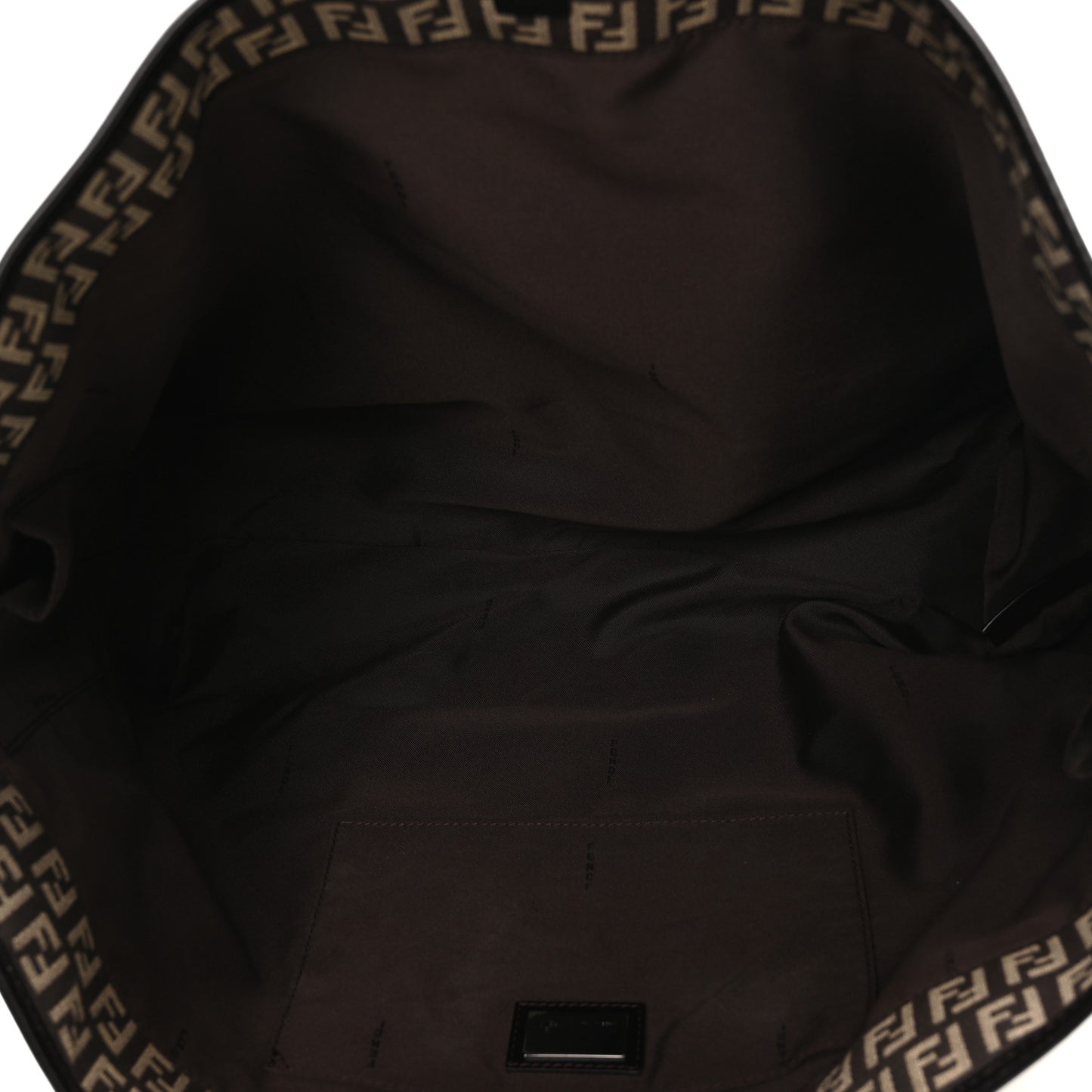 Zucchino Vitello Roll Tote  Testa di Moro Beige