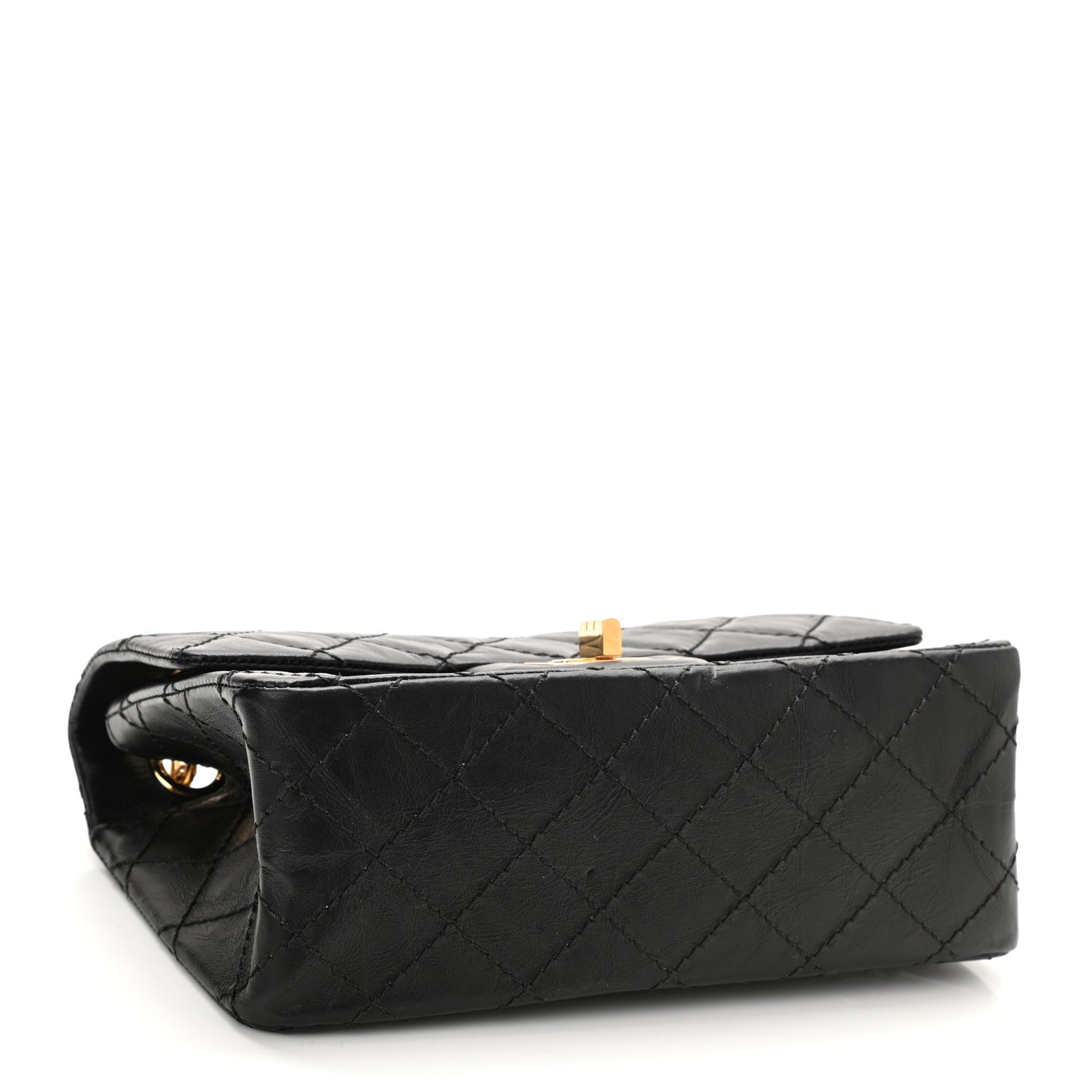 Chanel Aged Calfskin Quilted 2.55 Reissue Mini Flap Black 4 of 11