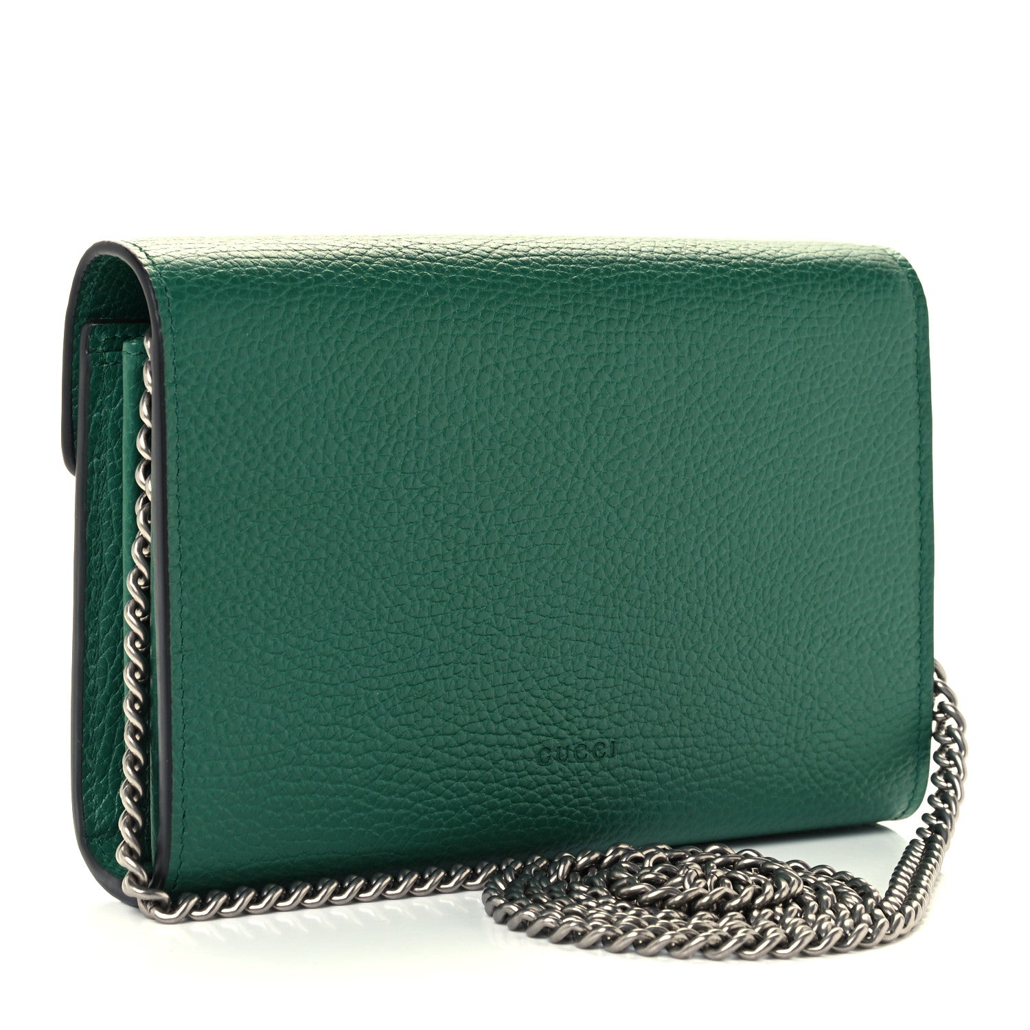 Gucci Calfskin Mini Dionysus Chain Wallet Emerald 3 of 10