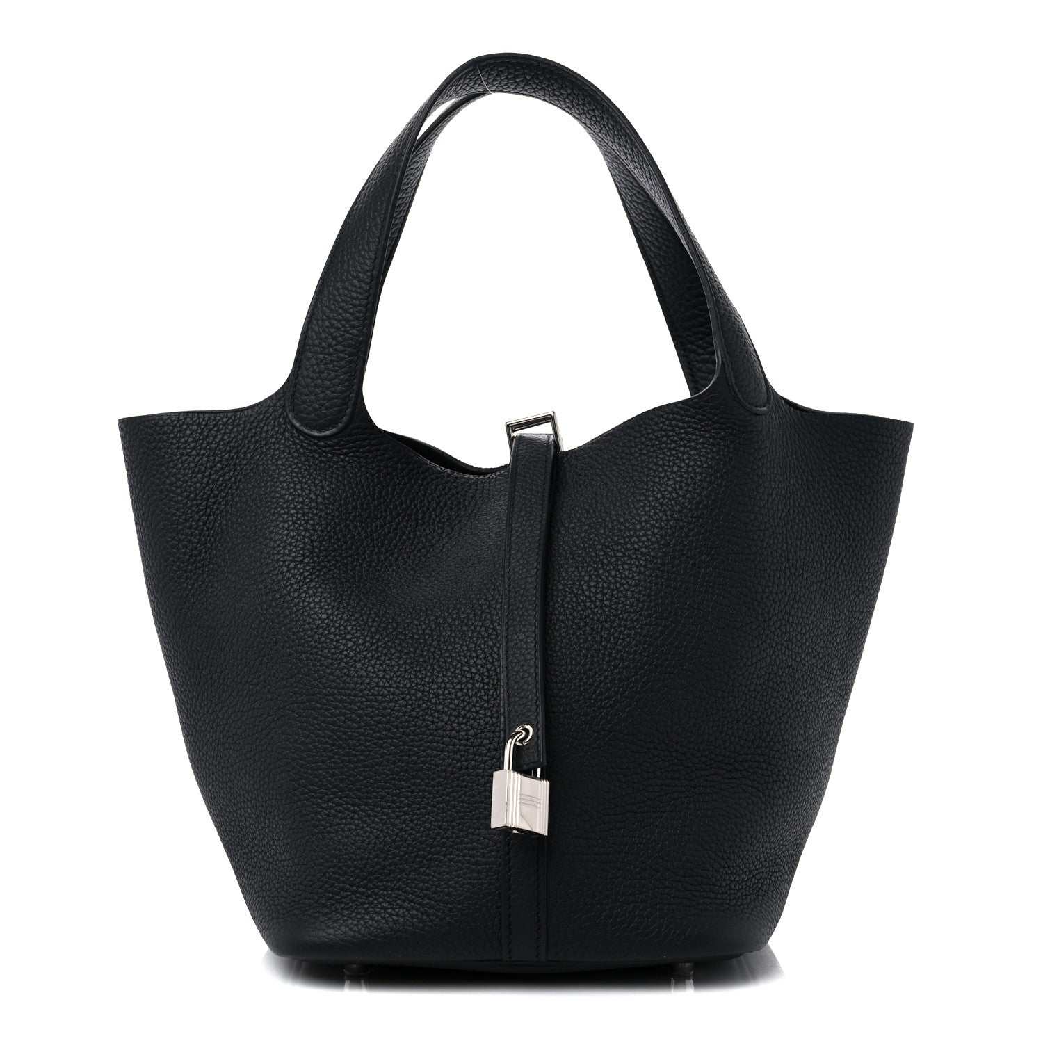 Hermes Taurillon Clemence Picotin Lock 22 MM Black 1 of 8