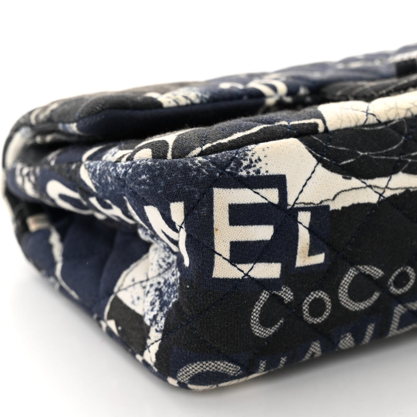 Jersey Quilted Camellia 2.55 Reissue 225 Flap Navy Blue