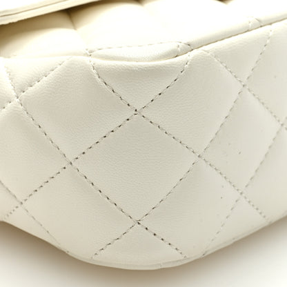 Chanel Lambskin Resin Quilted Mini Heart Rectangular Flap White 8 of 9
