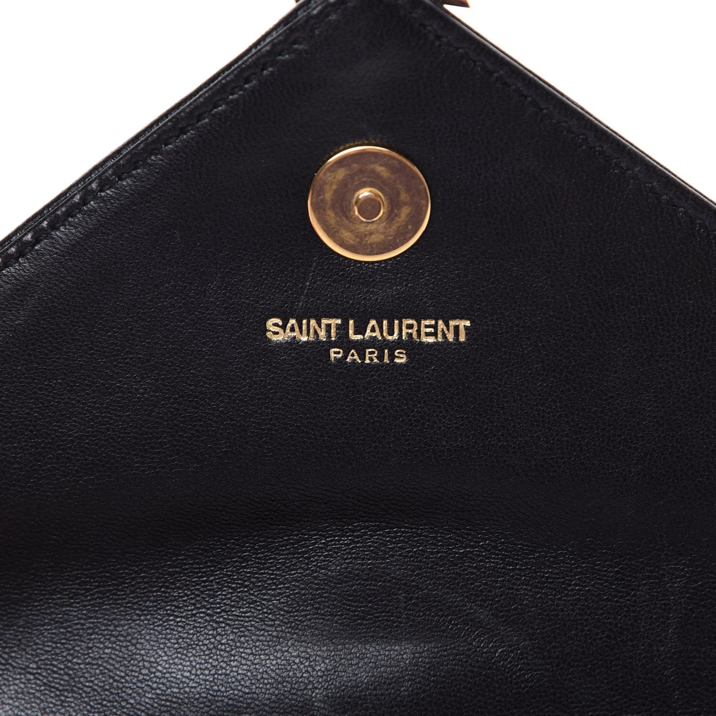 Grained Calfskin Matelasse Chevron Monogram Classic Baby Chain Bag Black