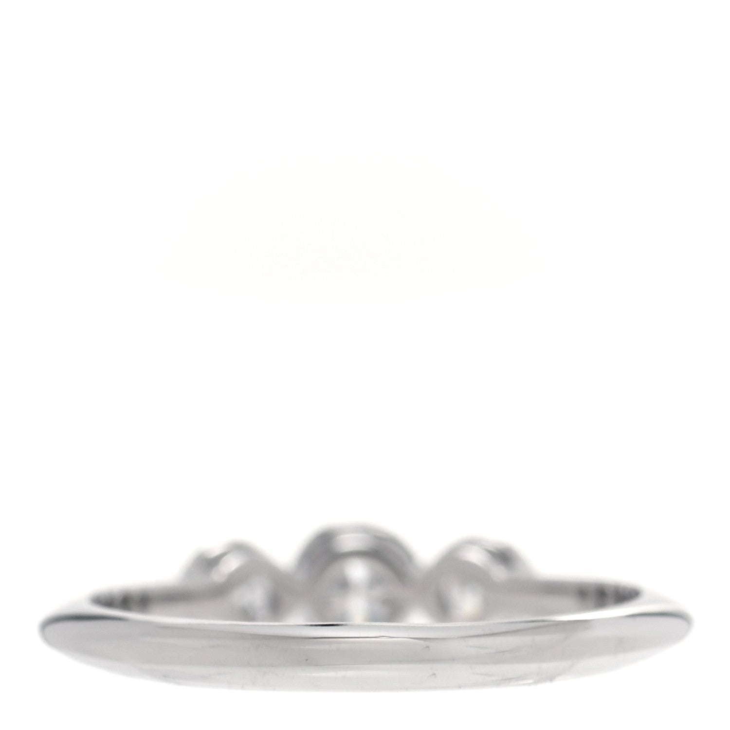 Tiffany Platinum Diamond Three Stone Milgrain Ring 52 6 3 of 4
