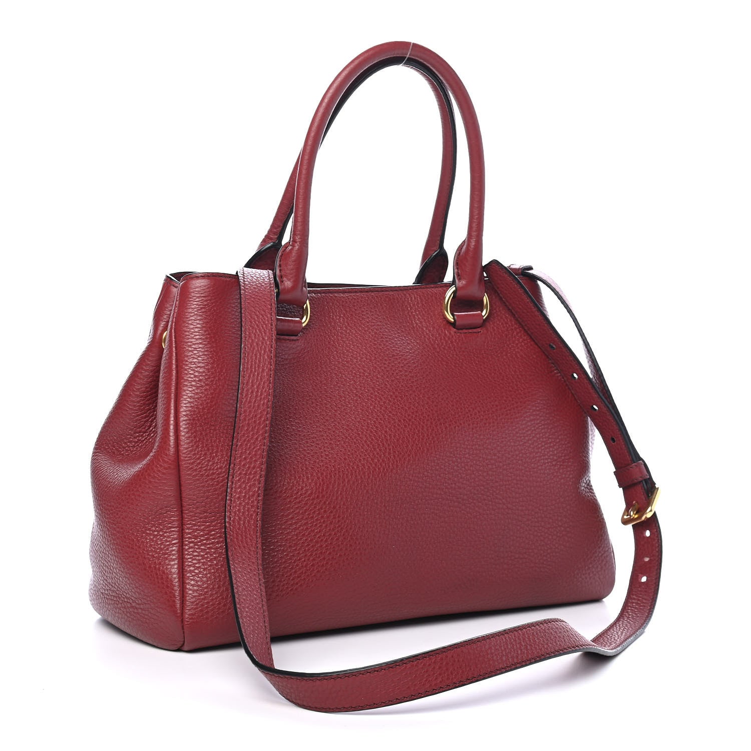 Prada Vitello Phenix Shopping Satchel Rubino 2 of 9