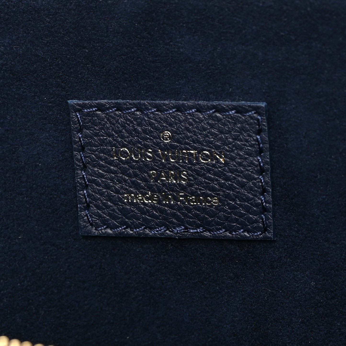 Grained Calfskin Lockme Shopper Navy