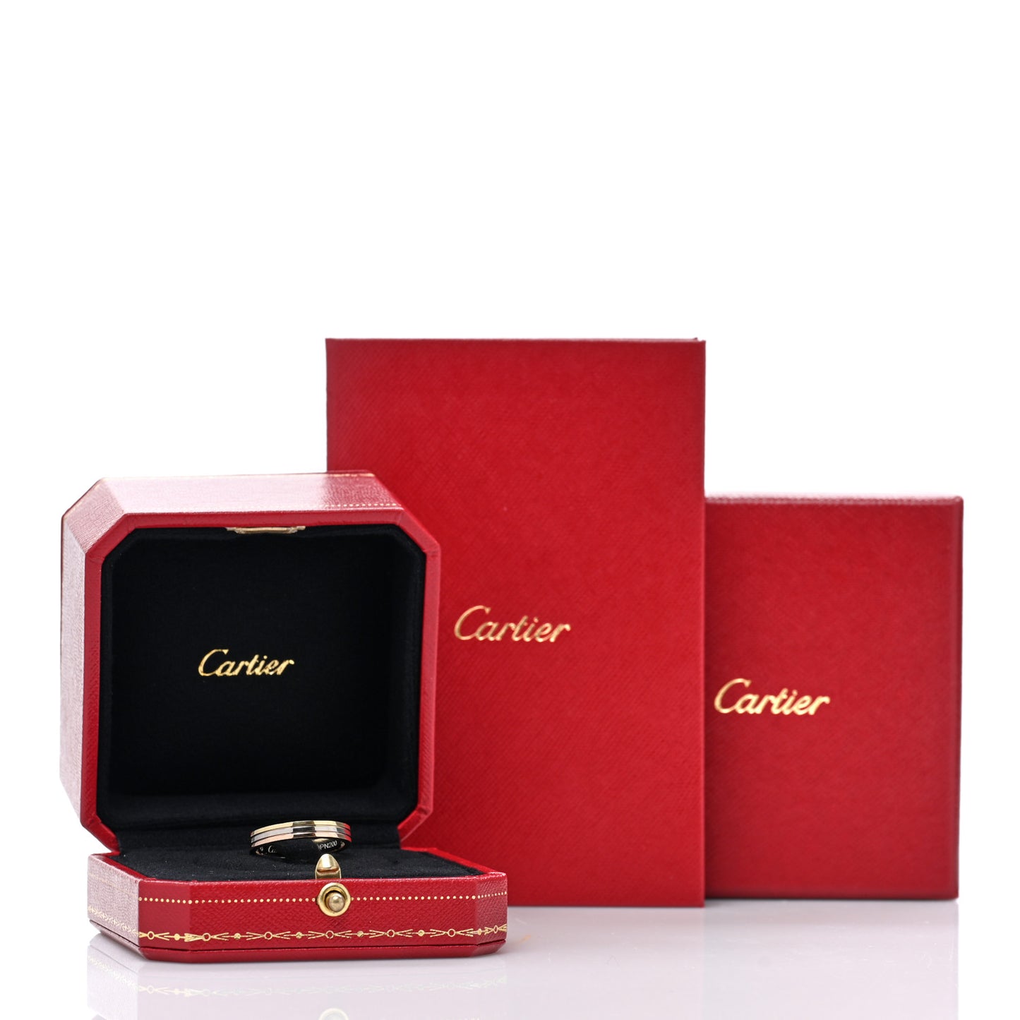 18K Pink White Yellow Gold 3.5mm Vendome Louis Cartier Wedding Band Ring 56 7.5