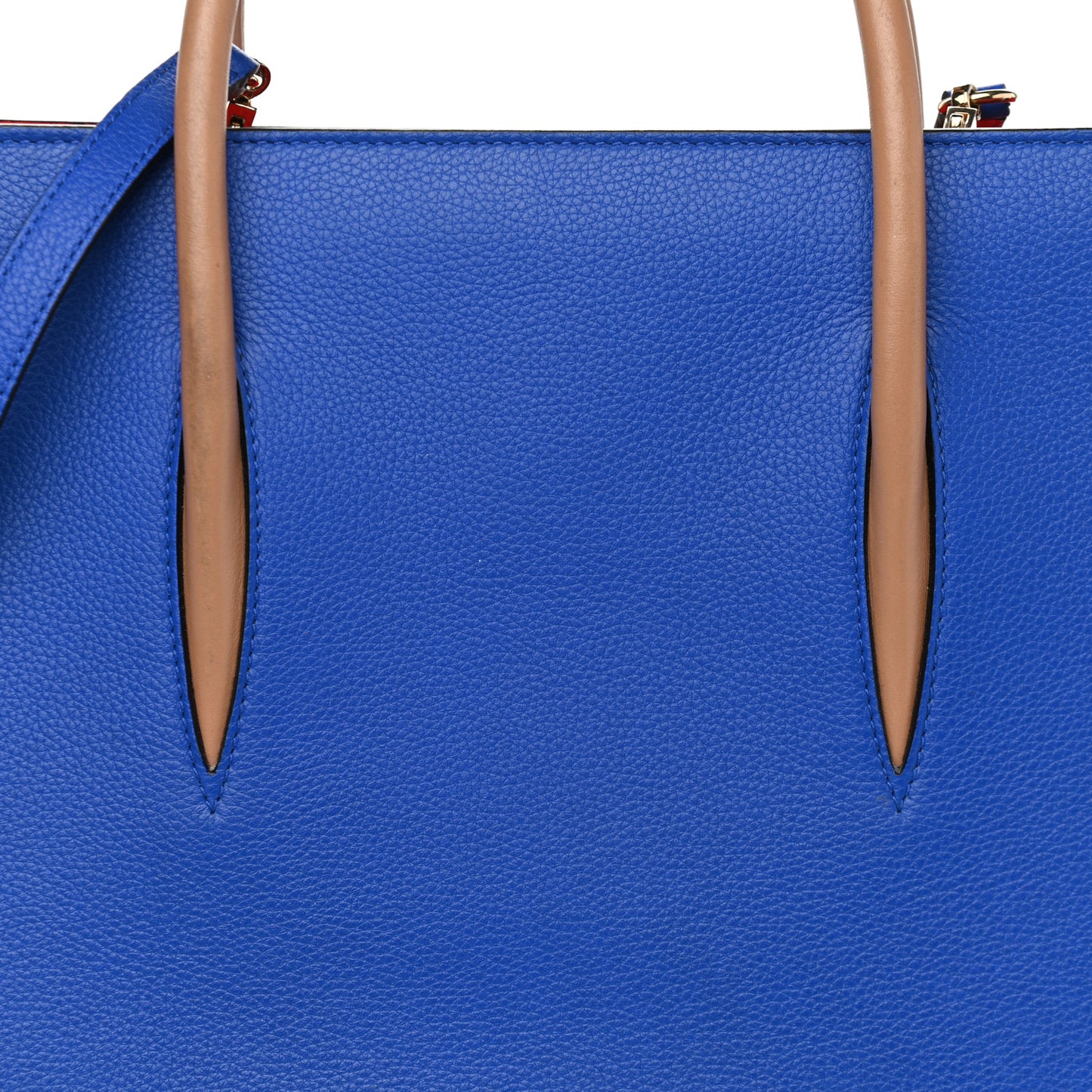 Calfskin Patent Studded Large Paloma Blue