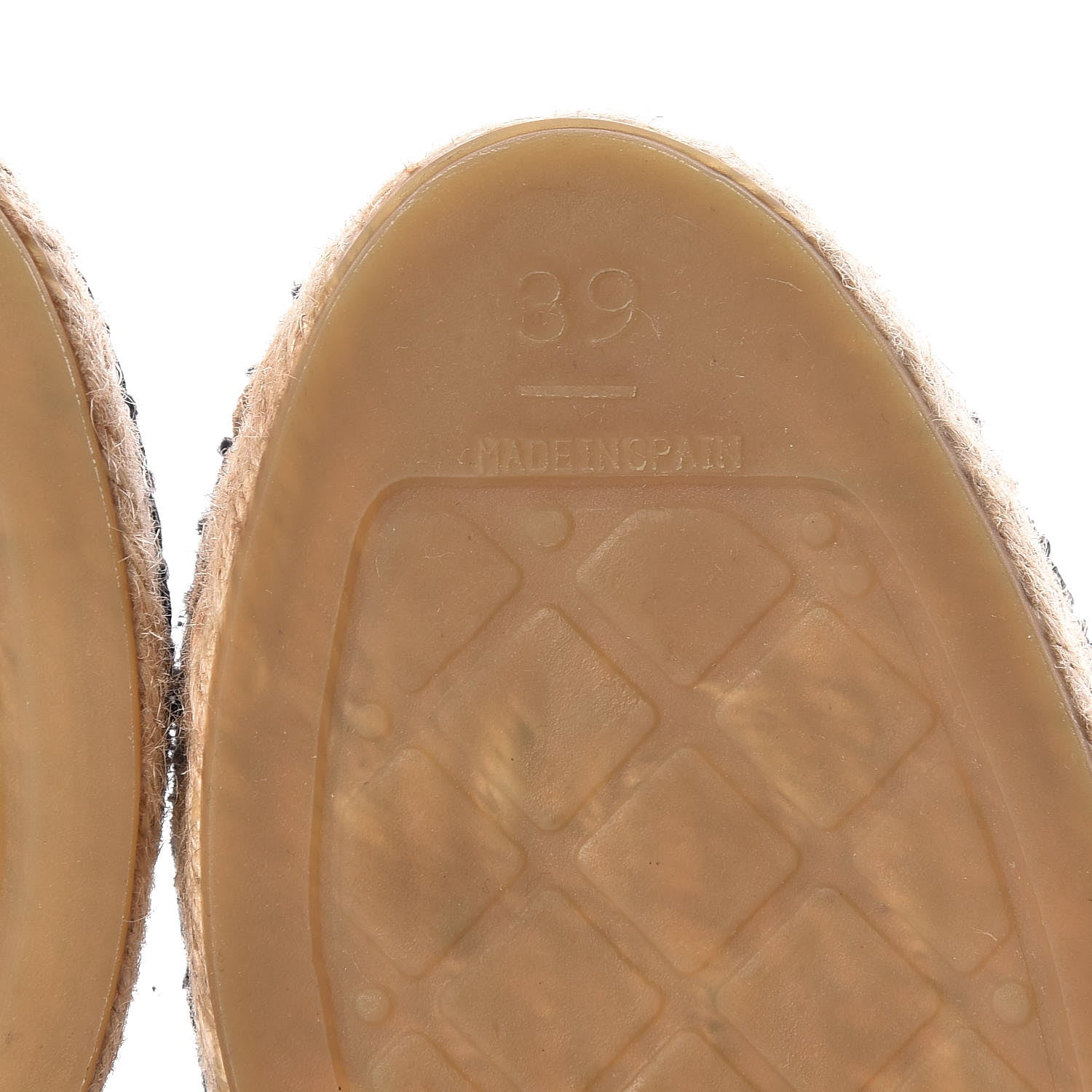 Chanel Metallic Tweed Grosgrain CC Espadrilles 39 Black Gold 7 of 11