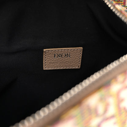 Christian Dior Jacquard Oblique Mens Saddle Bag Beige Multicolor 6 of 8