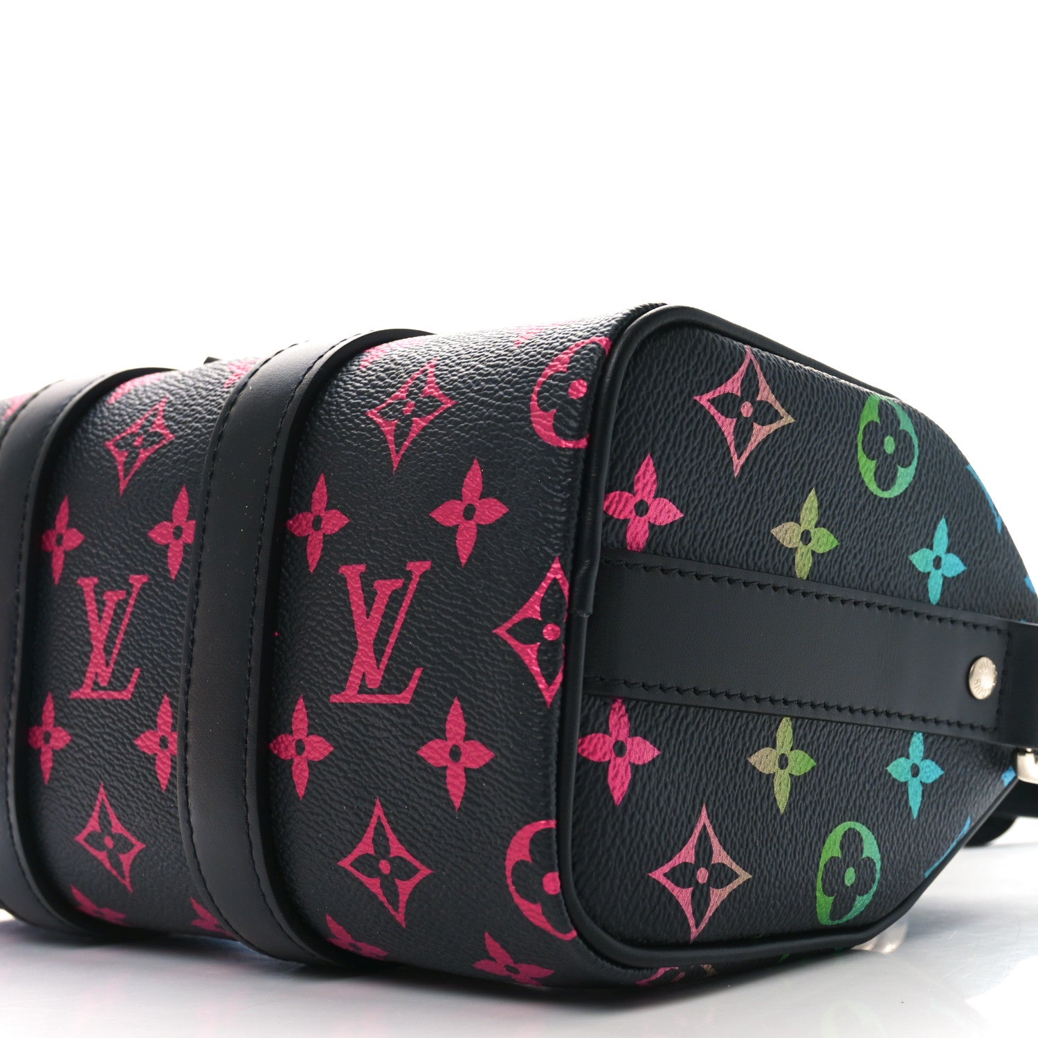 Louis Vuitton Monogram Iridescent Keepall Bandouliere 25 Black 10 of 10