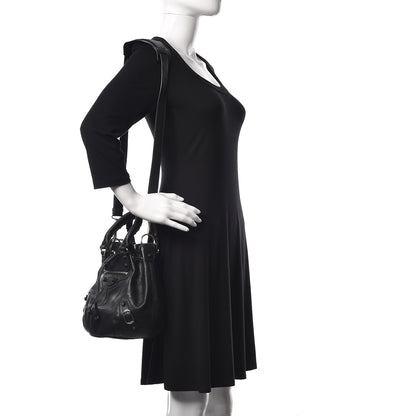 Balenciaga Matte Goatskin Rubber Covered Classic Hardware Mini Pompon Black 2 of 9