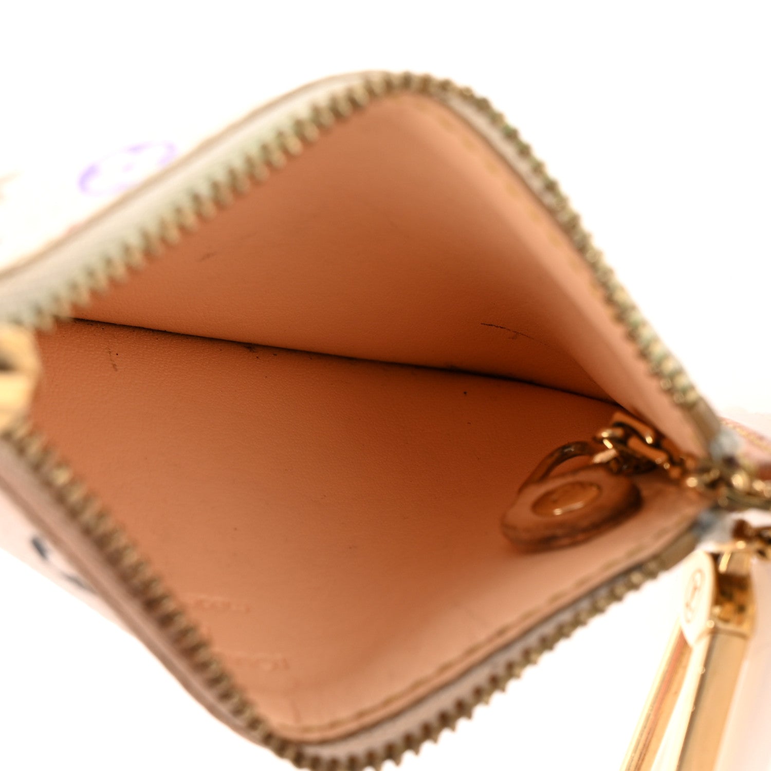 Louis Vuitton Monogram Multicolor Key Pouch White 5 of 8