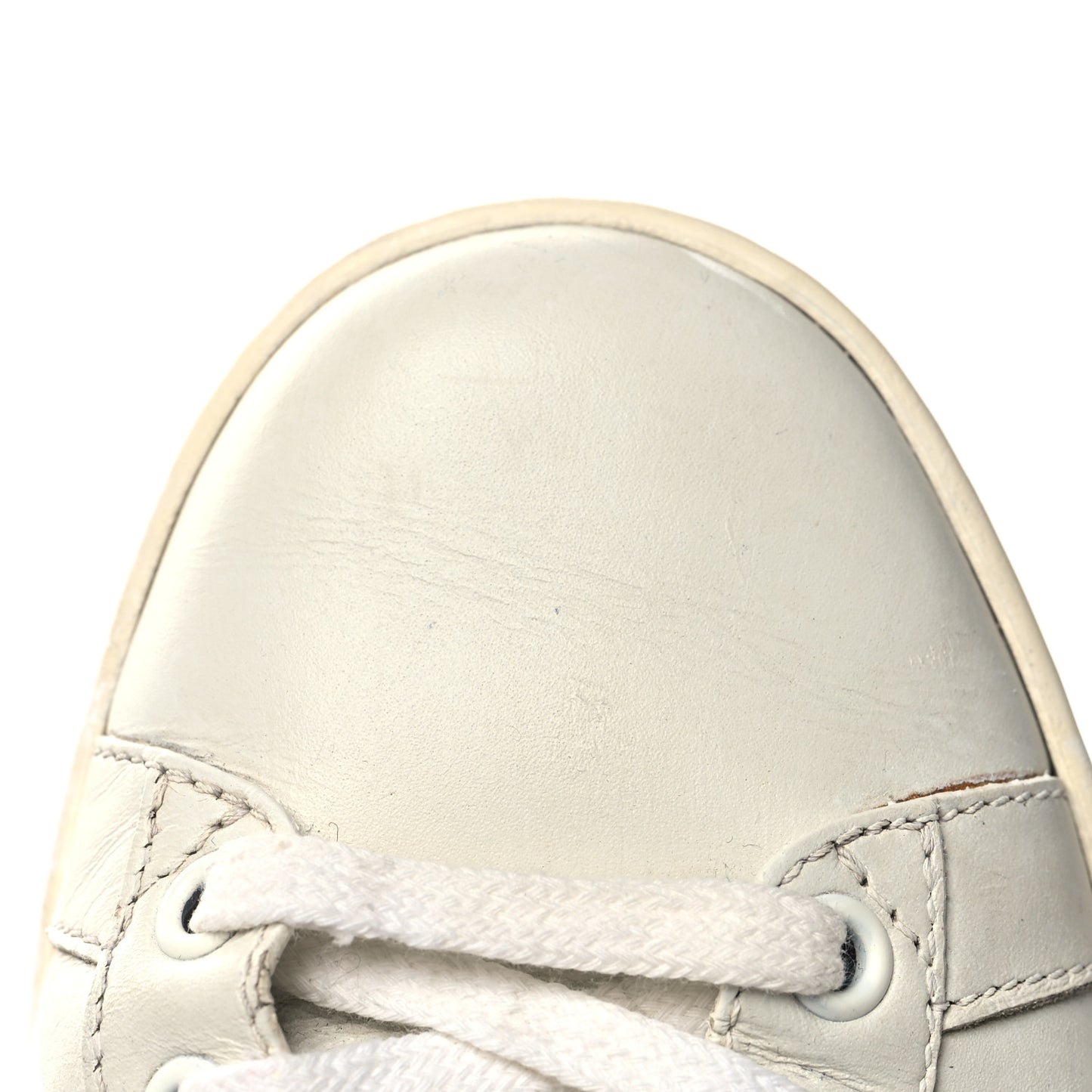 Calfskin Web Pearl Studded Womens Ace Sneakers 37.5 White
