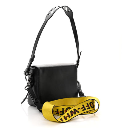 Off-White Calfskin Diag Flap Bag Black White 3 of 11