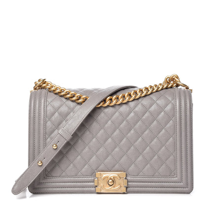 Chanel Caviar Quilted New Medium Boy Flap Grey 1 of 11