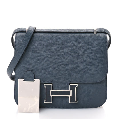 Hermes Epsom Enamel Constance 18 Gris Misty Gris Fonce 3 of 12