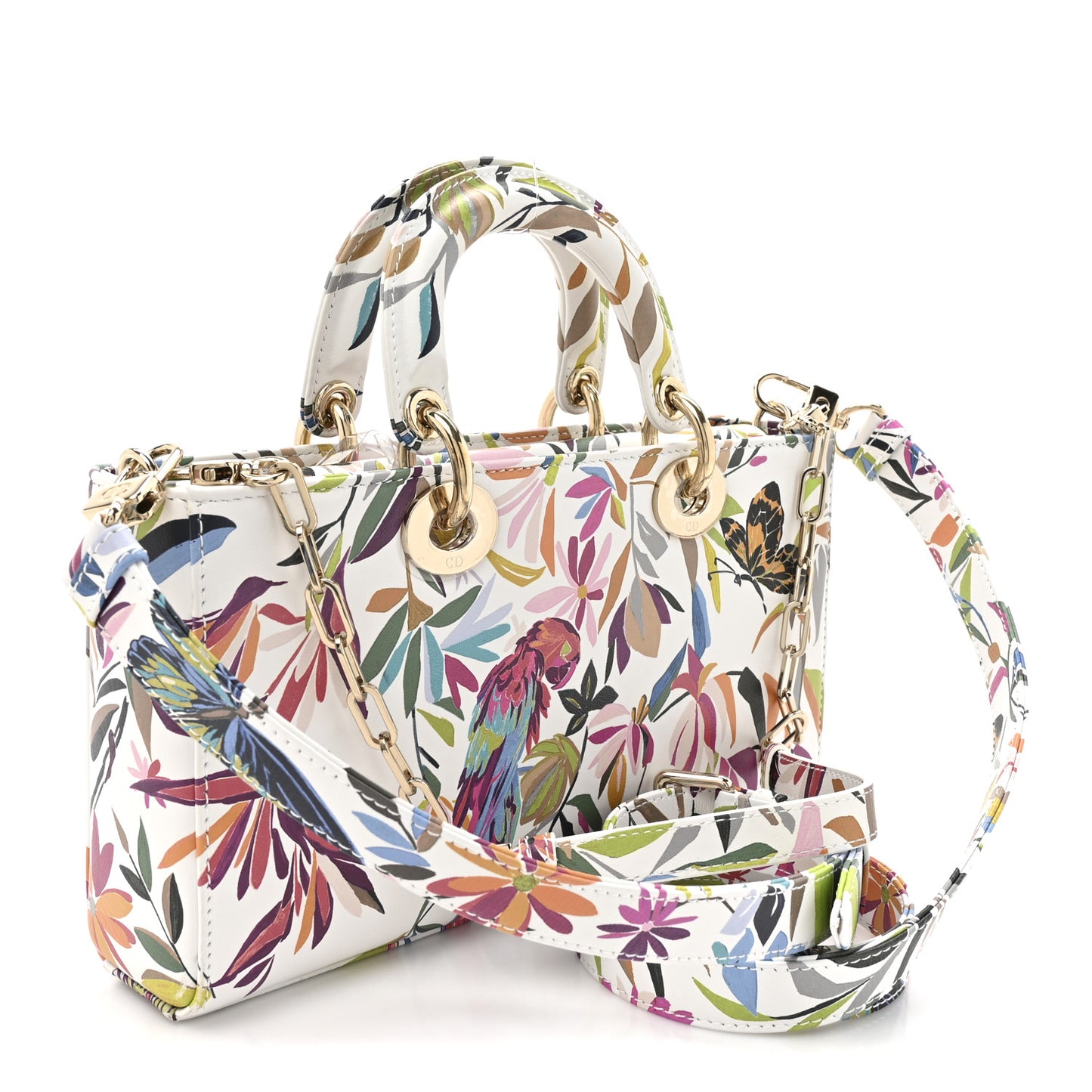 Calfskin Printed Fantastica Medium Lady D-Joy Multicolor