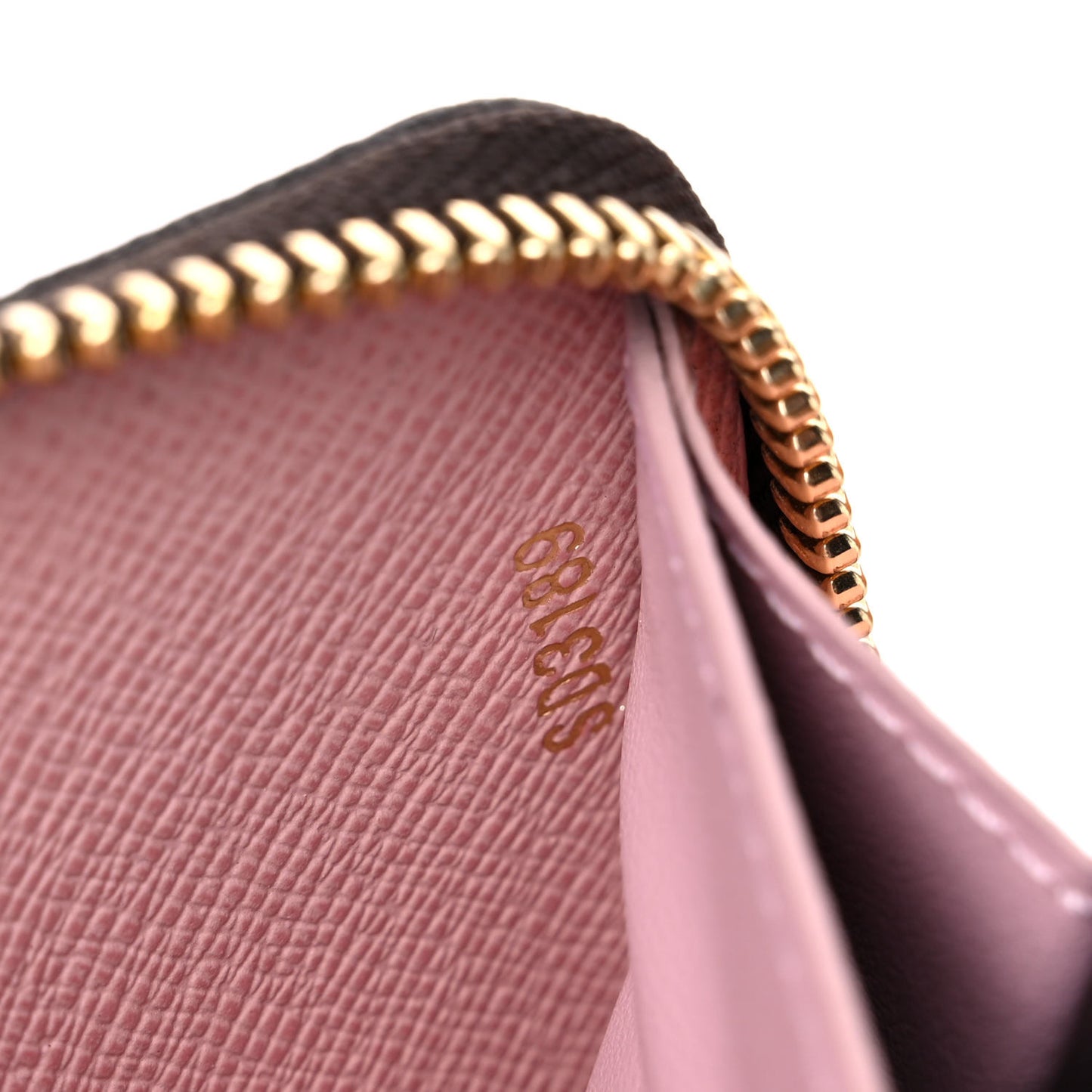 Damier Ebene Clemence Wallet Rose Ballerine