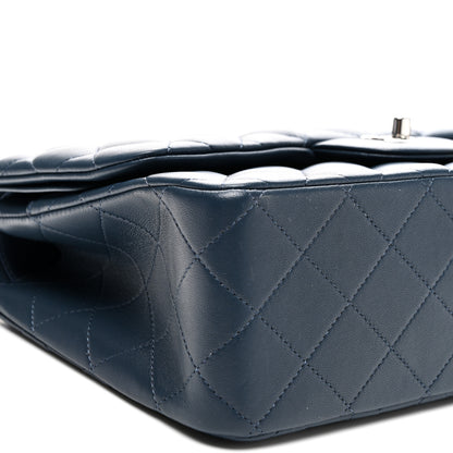 Chanel Lambskin Quilted Jumbo Double Flap Navy 9 of 10
