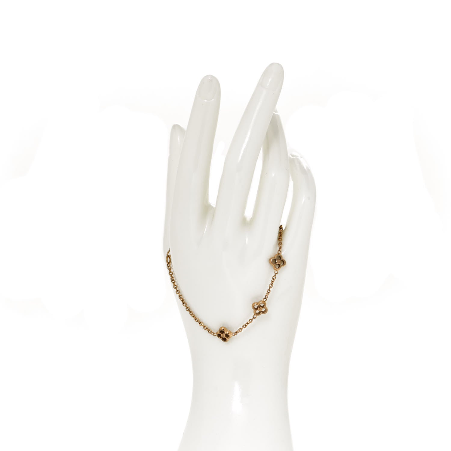 Louis Vuitton Brass Flower Full Bracelet Gold 2 of 5
