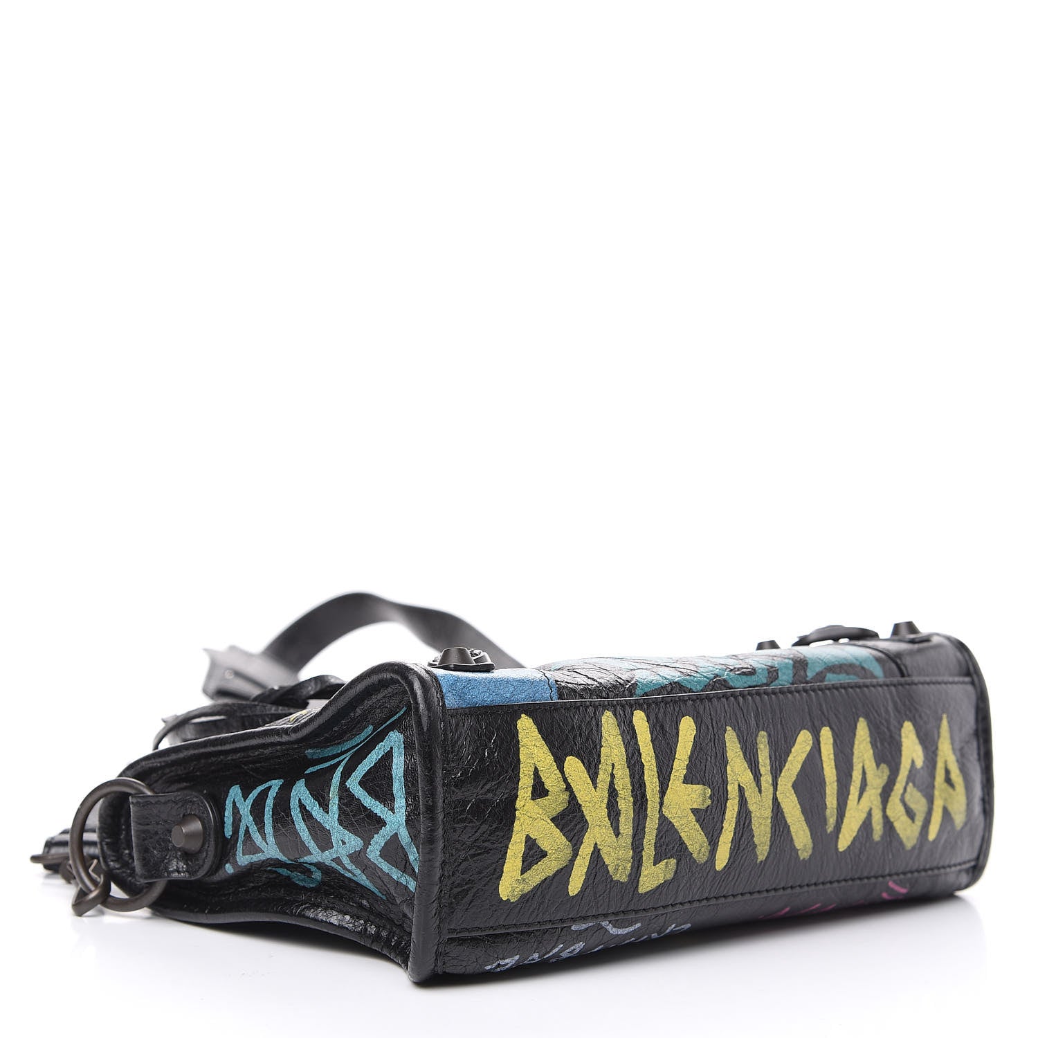 Balenciaga Agneau Arena Graffiti All Over Classic Hardware Mini City Black Multicolor 3 of 9