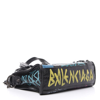 Balenciaga Agneau Arena Graffiti All Over Classic Hardware Mini City Black Multicolor 3 of 9