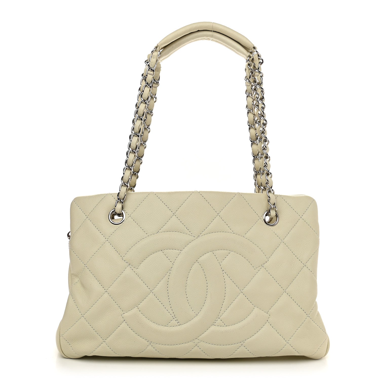 Chanel Caviar CC Timeless Soft Tote Off White 1 of 9