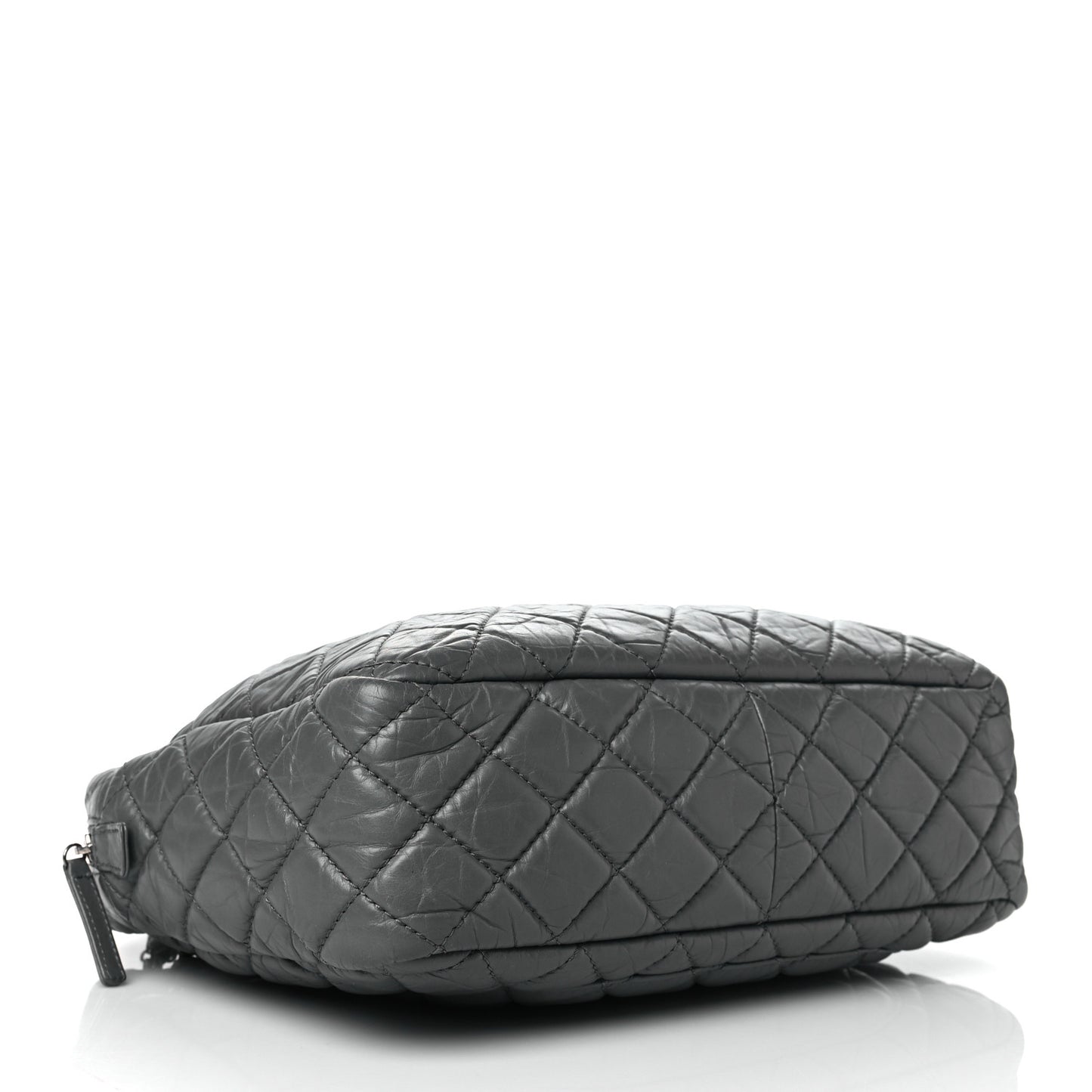 Aged Calfskin Quilted Large Reissue Camera Case Grey