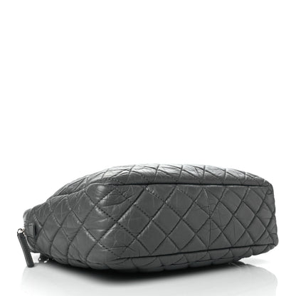 Chanel Aged Calfskin Quilted Large Reissue Camera Case Grey 4 of 10