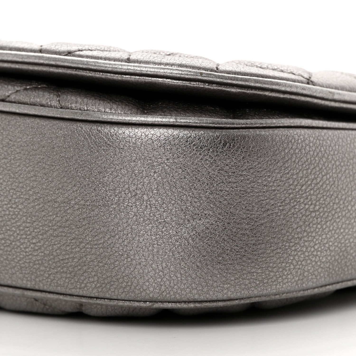 Chanel Metallic Calfskin Quilted Casual Pocket Messenger Flap Silver 10 of 12