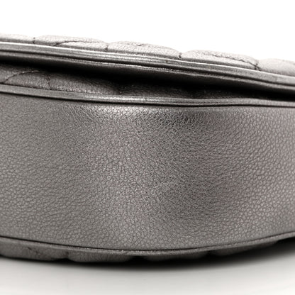 Chanel Metallic Calfskin Quilted Casual Pocket Messenger Flap Silver 10 of 12