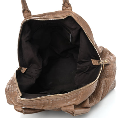 Saint Laurent Pebbled Lambskin Medium Easy Sac Brown 4 of 8