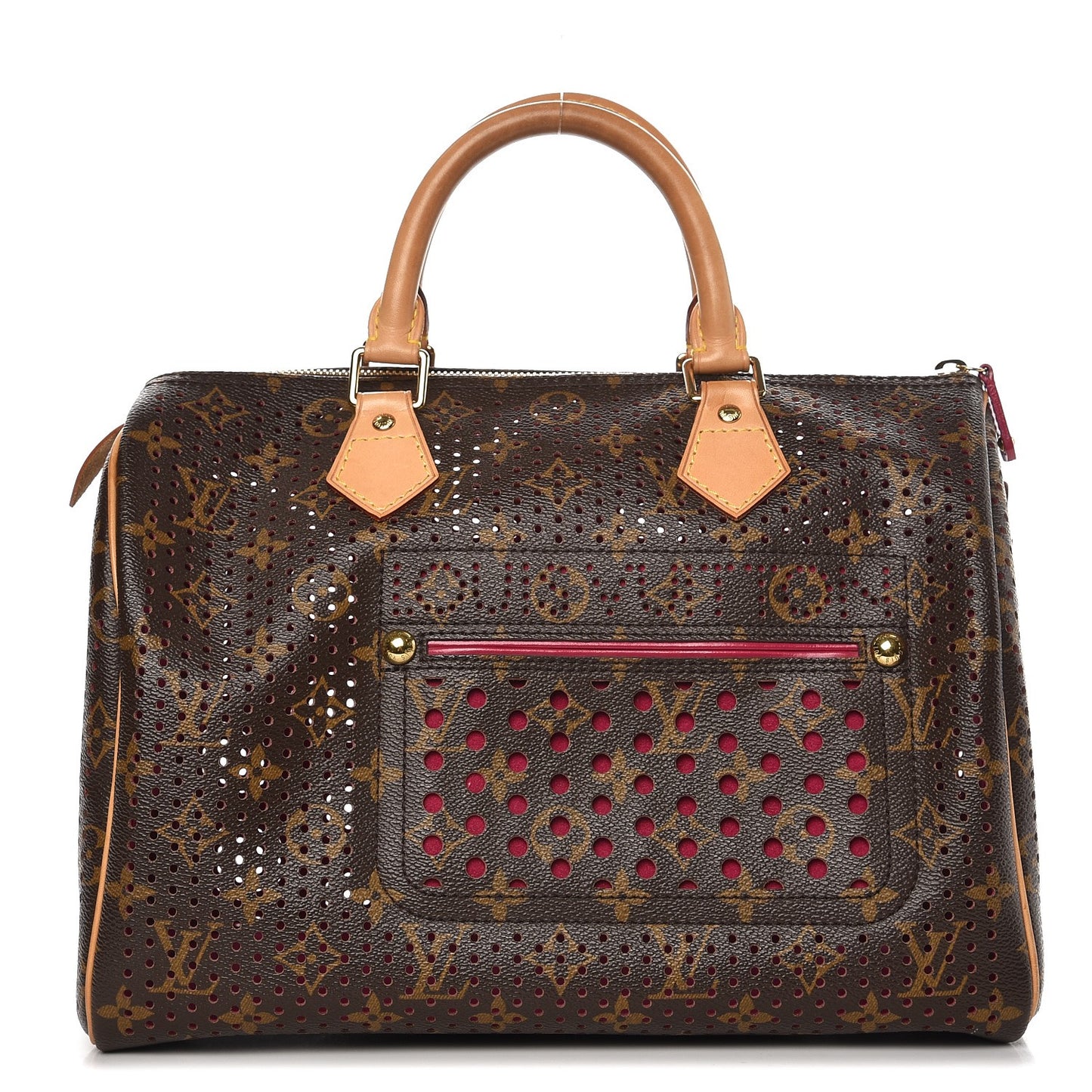 Monogram Perforated Speedy 30 Fuchsia