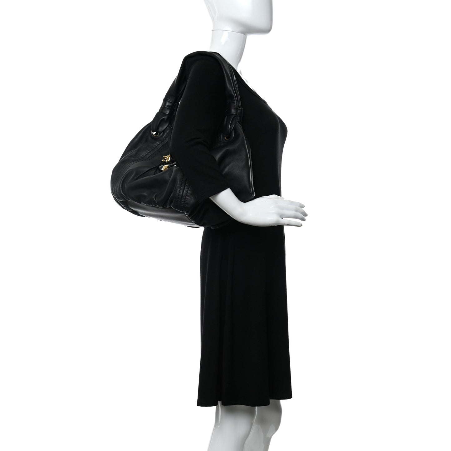 Calfskin Satchel Black