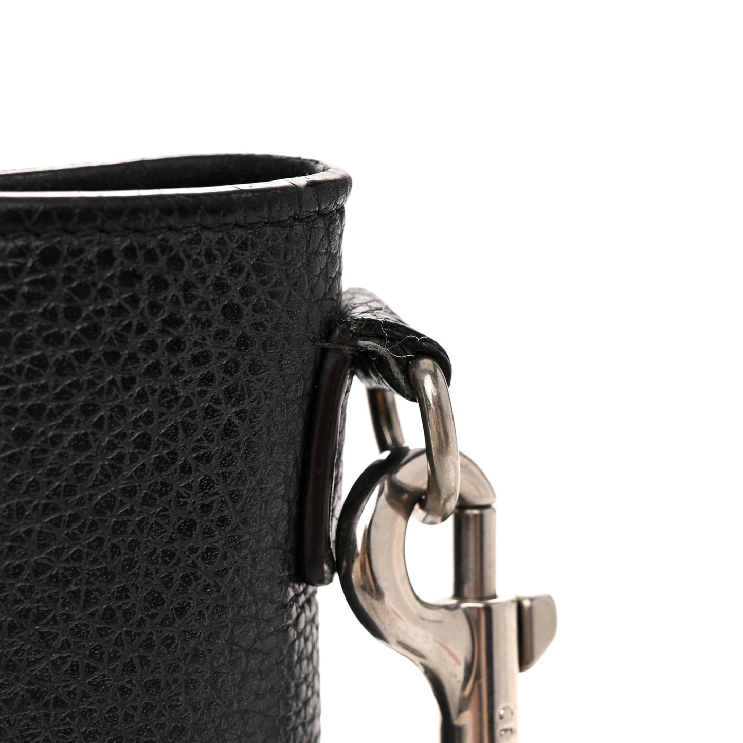 Drummed Calfskin Nano Luggage Black