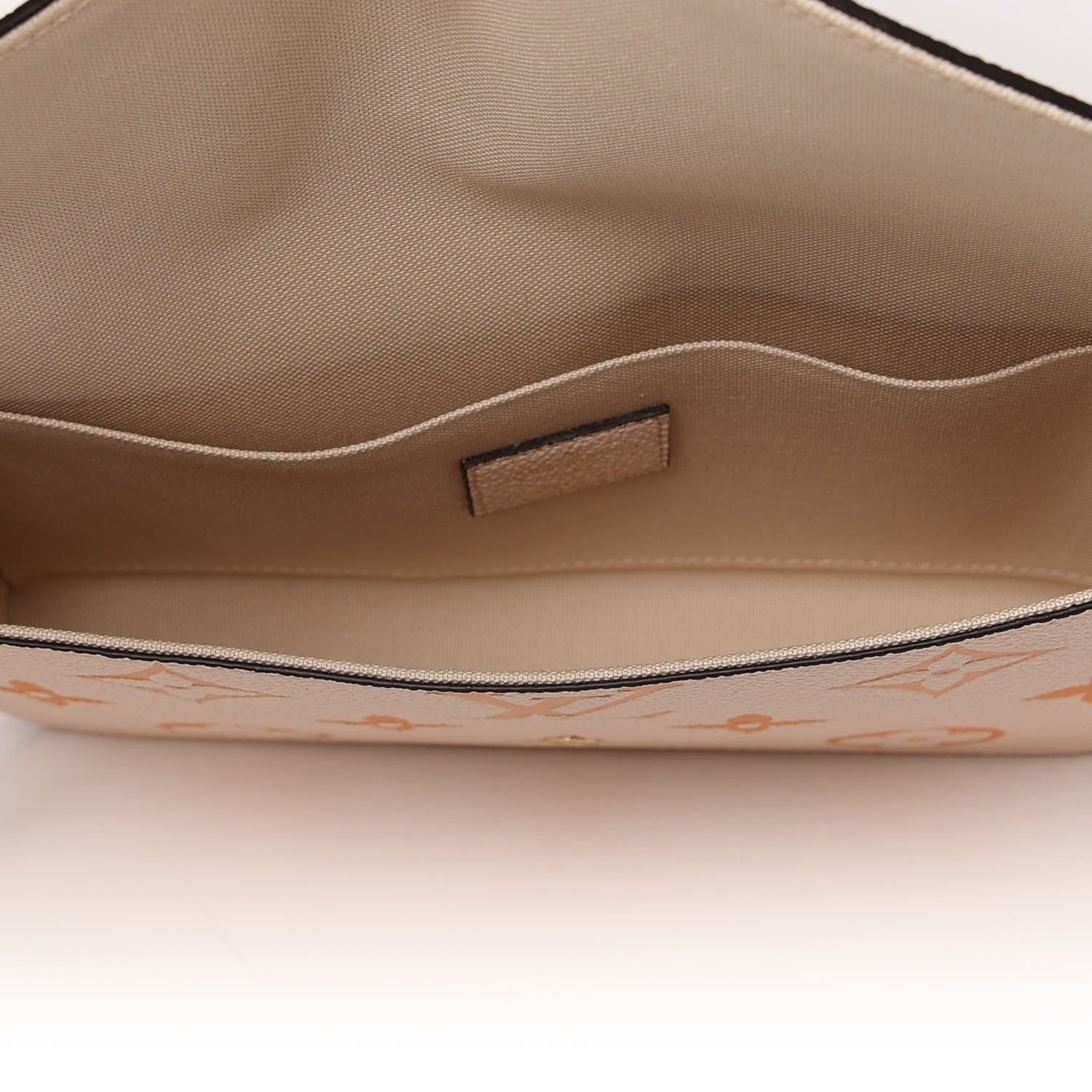 Louis Vuitton Empreinte Monogram Giant By The Pool Felicie Pochette Chain Wallet Cream Saffron 5 of 11