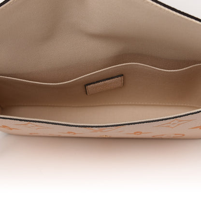 Louis Vuitton Empreinte Monogram Giant By The Pool Felicie Pochette Chain Wallet Cream Saffron 5 of 11