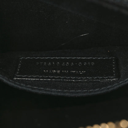 Saint Laurent Grain De Poudre Matelasse Chevron Quilted Round Vinyle Camera Bag Black 7 of 8