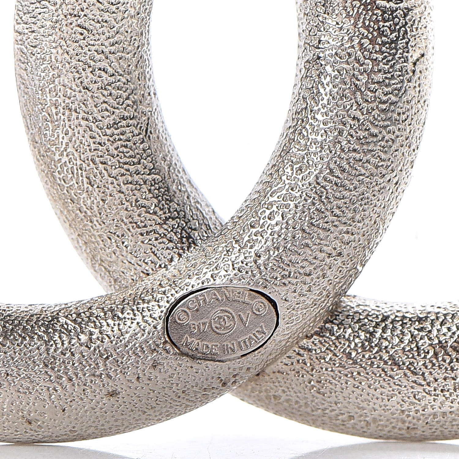Chanel Baguette Crystal CC Brooch Silver 4 of 5
