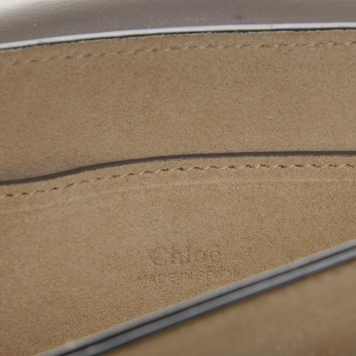 Suede Calfskin Small Faye Shoulder Bag Motty Grey