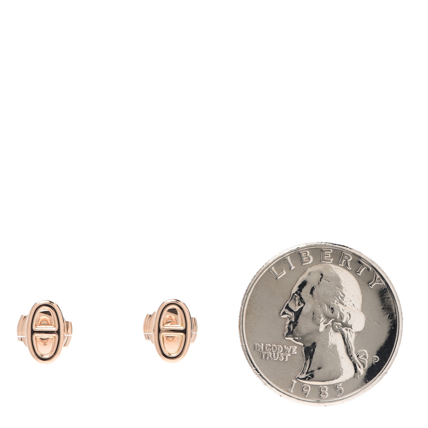 Hermes 18K Rose Gold TPM Farandole Stud Earrings 2 of 6