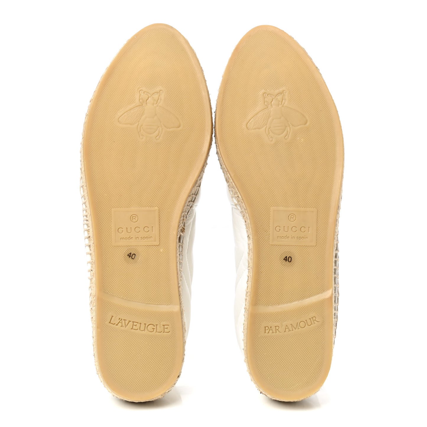 Nappa Matelasse GG Marmont Espadrilles 40 Great White